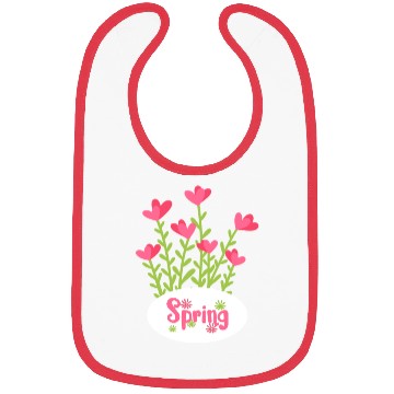 Discover Spring Bibs – Colorful Floral Heart Design