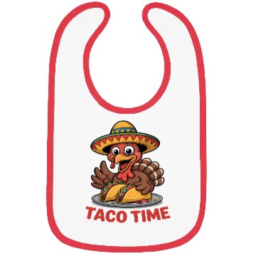 Discover Festive Mexican Turkey Taco Design Bibs