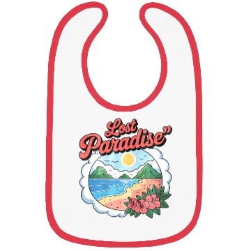 Discover Lost Paradise Tropical Scene Bibs