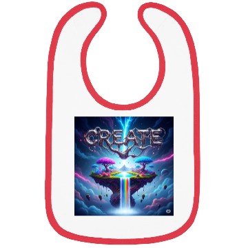 Discover Vivid Floating Island with Rainbow Waterfall Bibs