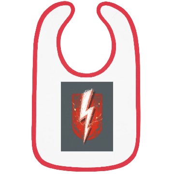 Discover Red Lightning Bolt Graphic – Superhero Thunder Bibs