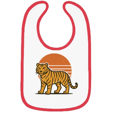 Discover Sunset Tiger Illustration Bibs