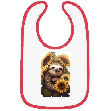 Discover Sunflower Sloth Embrace Bibs Design