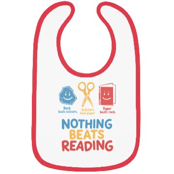 Discover Nothing Beats Reading Funnny Rock Paper Scissors  Bibs