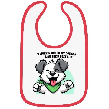 Discover Joyful Dog Cartoon Design Bibs