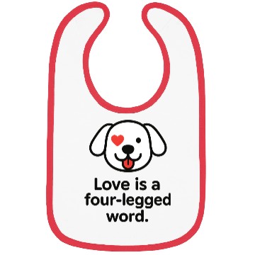 Discover Whimsical Dog Heart Love Design Bibs