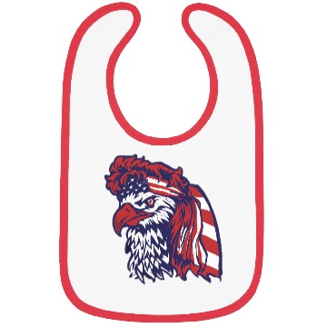 Discover Patriotic Eagle with American Flag Accents Bibs