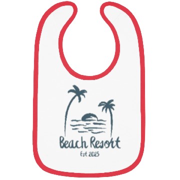 Discover Tropical Beach Resort Vintage Logo Bibs