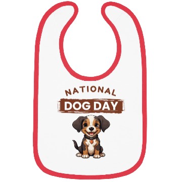 Discover Adorable Puppy for National Dog Day Bibs