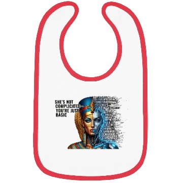 Discover Futuristic Cyborg Egyptian Queen Bibs