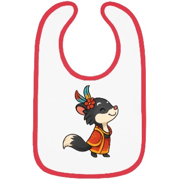 Discover Whimsical Fox Samurai Illustration Bibs