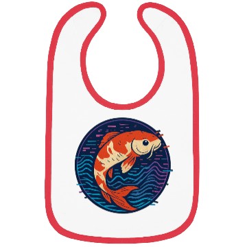 Discover Vivid Fish Abstract Illustration Bibs