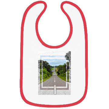 Discover Serene Country Road Scenic Print Bibs
