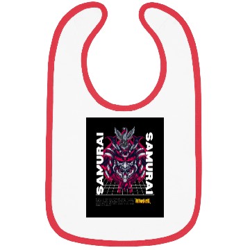 Discover Cybernetic Dragon Samurai Illustration Bibs