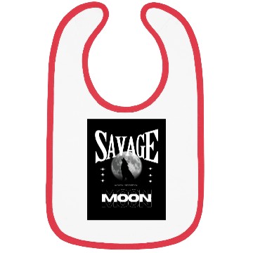 Discover Savage Moon Wolf Design Bibs