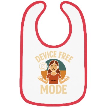 Discover Device-Free Mode Peaceful Yoga Illustration Bibs