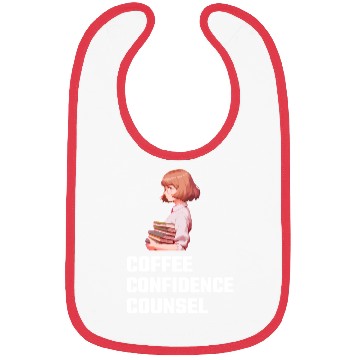 Discover Coffee Confidence Counsel Female Lawyer Bibs