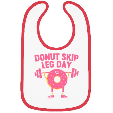 Discover Donut Skip Leg Day Funny Donut Weightlifting Bibs