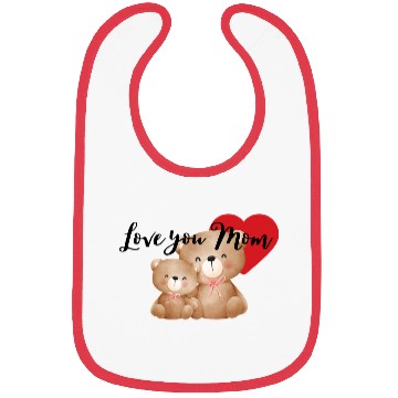 Discover Adorable Mom and Cub Love Bears Bibs
