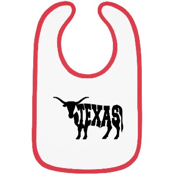 Discover Texas calligraphy bull cow  Bibs