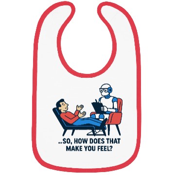 Discover AI Therapist │ Funny Artificial Intelligence Bibs