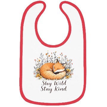 Discover Foxy Nature Serenity Illustration Bibs