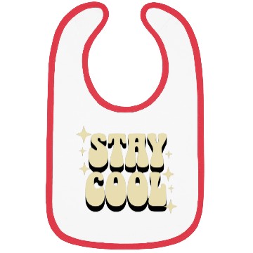 Discover Stay Cool Retro Typography Design Bibs