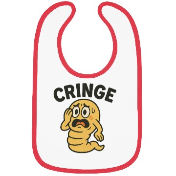 Discover Cringe Meme Worm Illustration Bibs