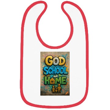 Discover Vibrant Graffiti Style God School Home Design Bibs