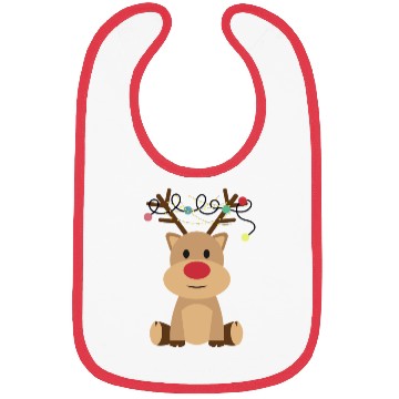 Discover Festive Reindeer with String Lights Bibs