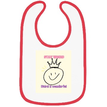 Discover Whimsical Crown with Stay Weird Message Bibs