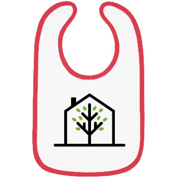 Discover Eco-Friendly Tree Inside House Outline Bibs