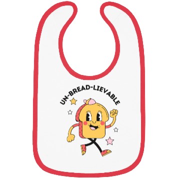 Discover Whimsical Bread-Themed Cartoon Character Bibs