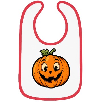Discover Playful Jack-o'-Lantern Cartoon Design Bibs