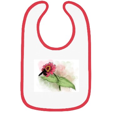Discover Wildflower and Bumblebee Illustration Bibs