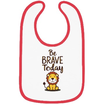 Discover Bold Lion with Inspirational Message Bibs