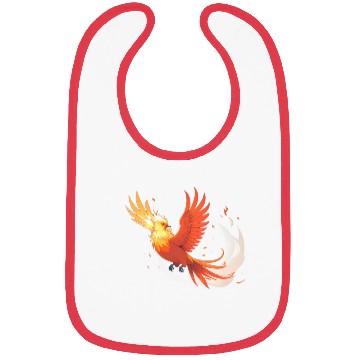 Discover Fiery Mythical Phoenix Illustration Bibs