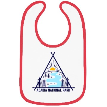 Discover Acadia National Park Camping Scene Bibs