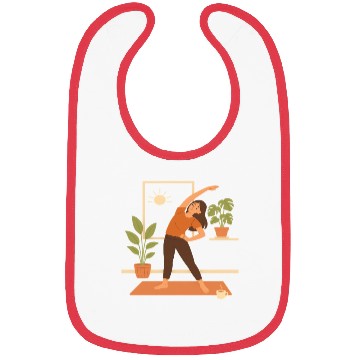 Discover Sunlit Yoga Stretch Illustration Bibs
