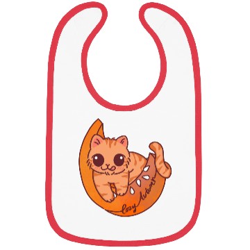 Discover Cozy Autumn Cat on Pumpkin Moon Bibs
