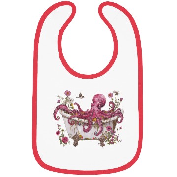 Discover Cottagecore Octopus in Bathtub Vintage Bibs