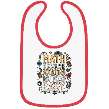 Discover Math and Adulting Humor Illustration Bibs