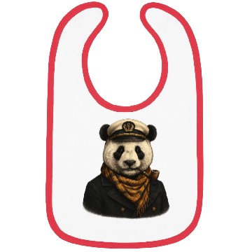 Discover Captain Panda The Hipster Sea Commander Bibs