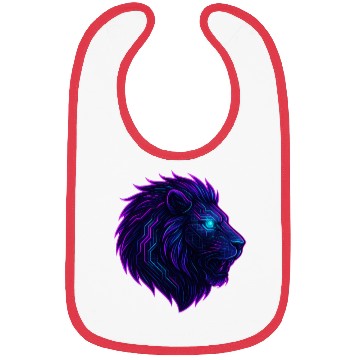 Discover Neon Roar Cyberpunk Lion Head Bibs