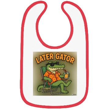 Discover Relaxed Gator Vacation Bibs