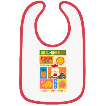 Discover Aloha Chicken Bibs – Funny Tropical Design