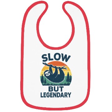 Discover Legendary Sloth Sunset Illustration Bibs