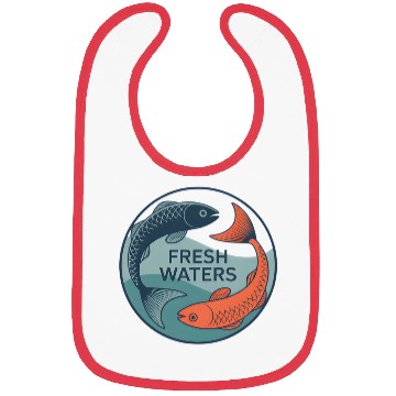 Discover Fresh Waters Koi Fish Artwork Bibs