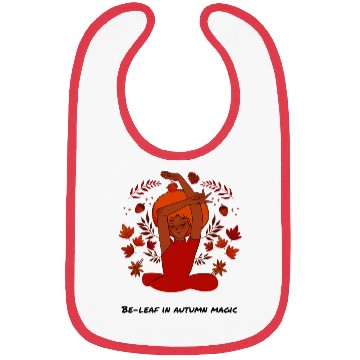Discover Autumn Serenity Girl Illustration Bibs