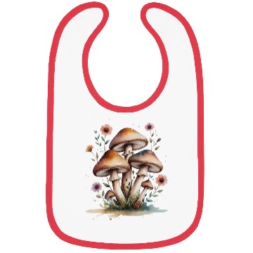 Discover Whimsical Forest Mushrooms Design Bibs